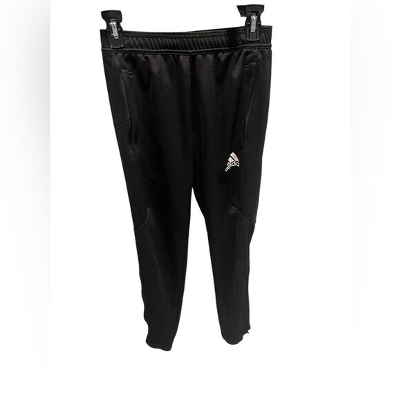 Adidas Black Athletic Pants with drawstring waist - Picture 1 of 4